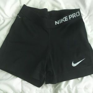 Womens Black Nike Pro Shorts